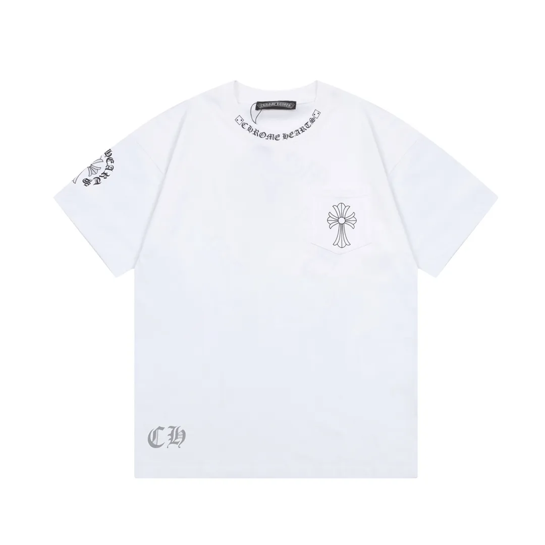 Chrome Hearts/ Logo Same Style T Versatile : White Size：XS~L